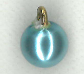 ROUND PEARL BUTTON - SIZE 8 - SKY