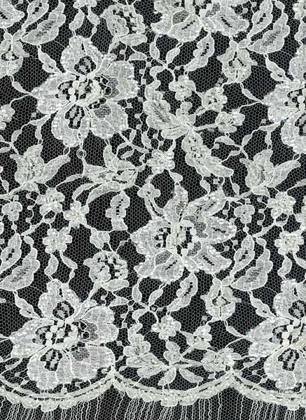 Michael's Bridal Fabrics | BEADED FRENCH LACE - IVORY