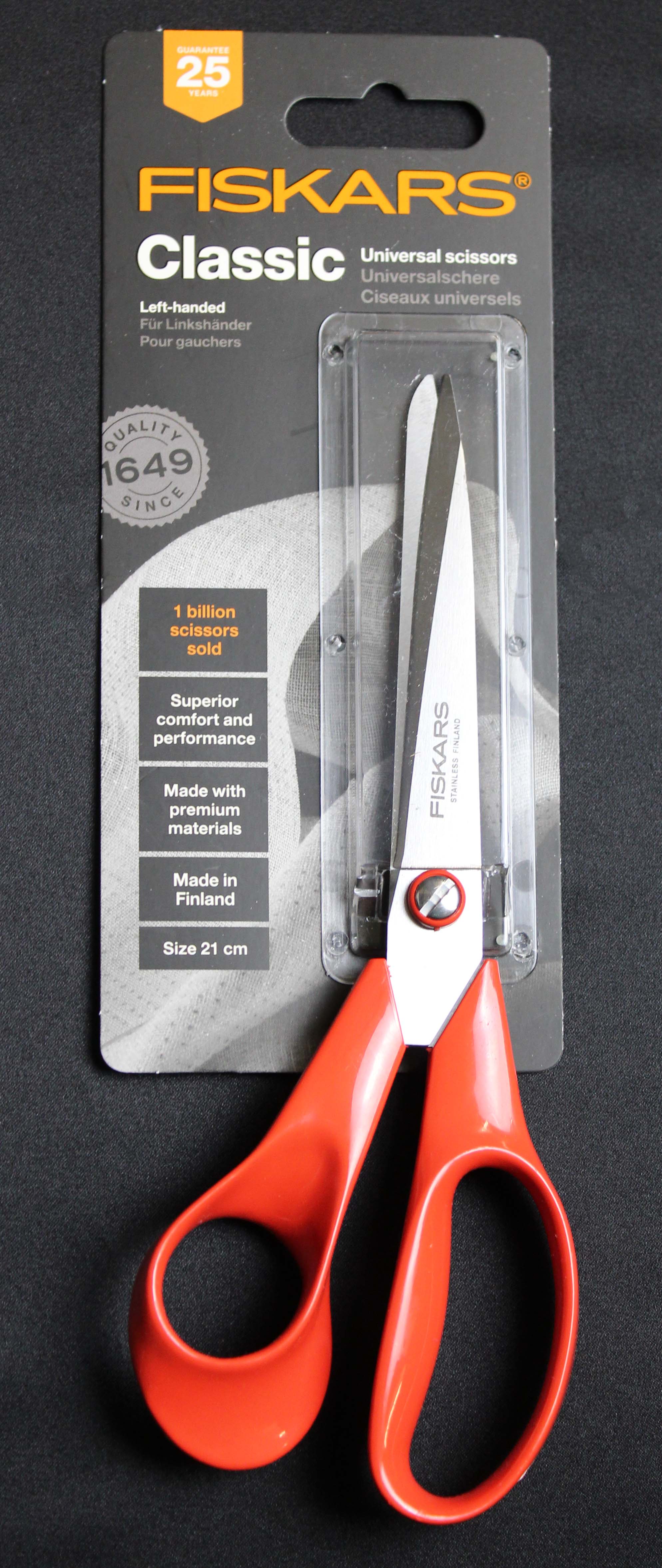 FISKARS LEFT HANDED GEN PURPOSE SCISSORS - 21cm