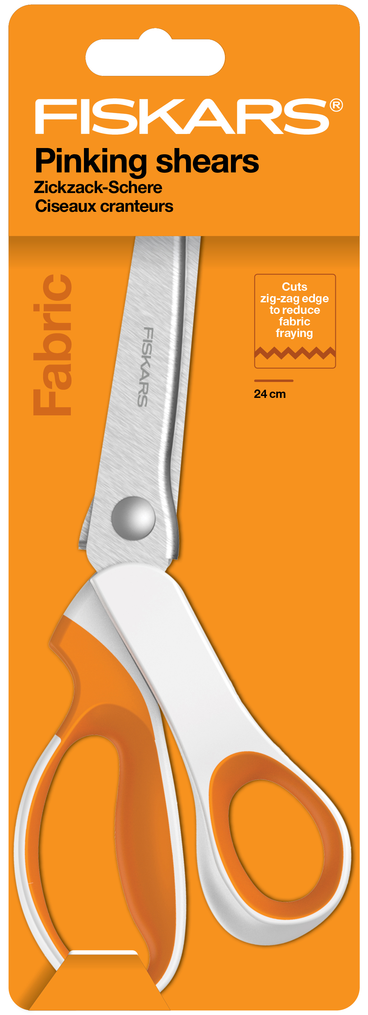 FISKARS SOFT GRIP PINKING SCISSORS - 24CM