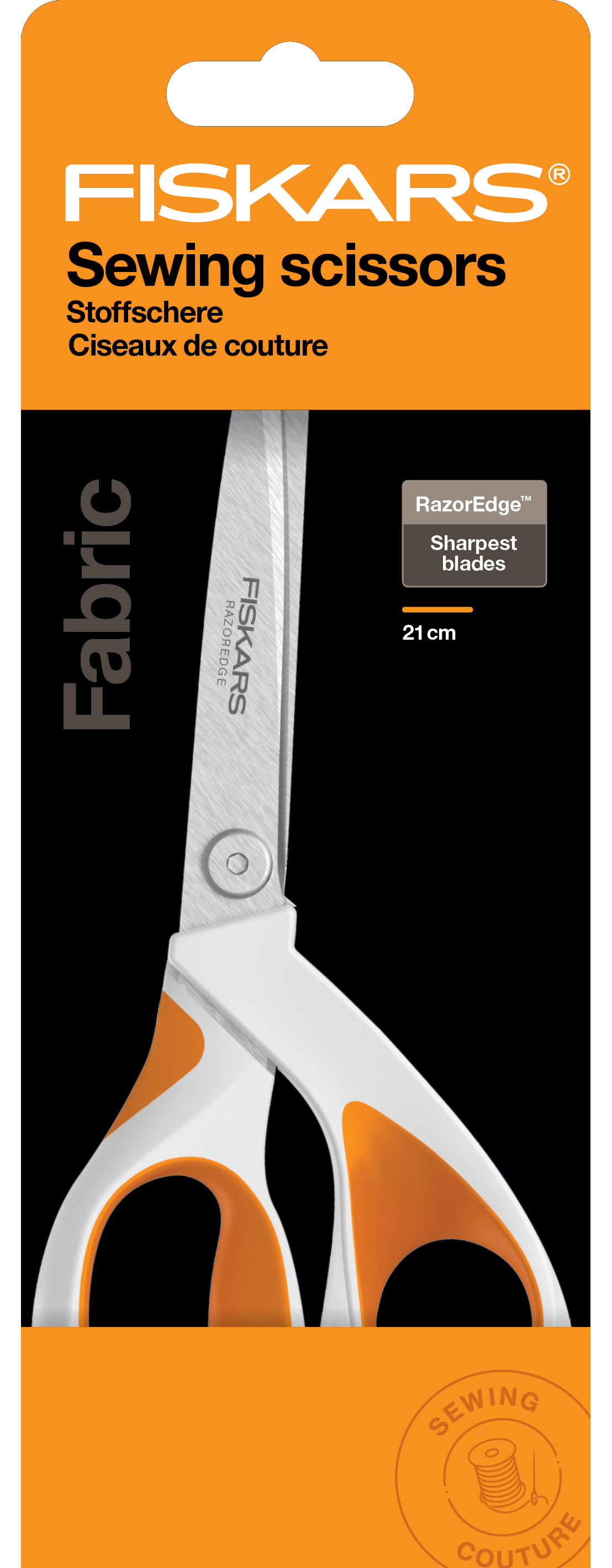 FISKARS RAZOREDGE FABRIC SCISSORS - 21CM