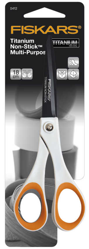 FISKARS TITANIUM NON-STICK UNIVERSAL SCISSORS - 18CM