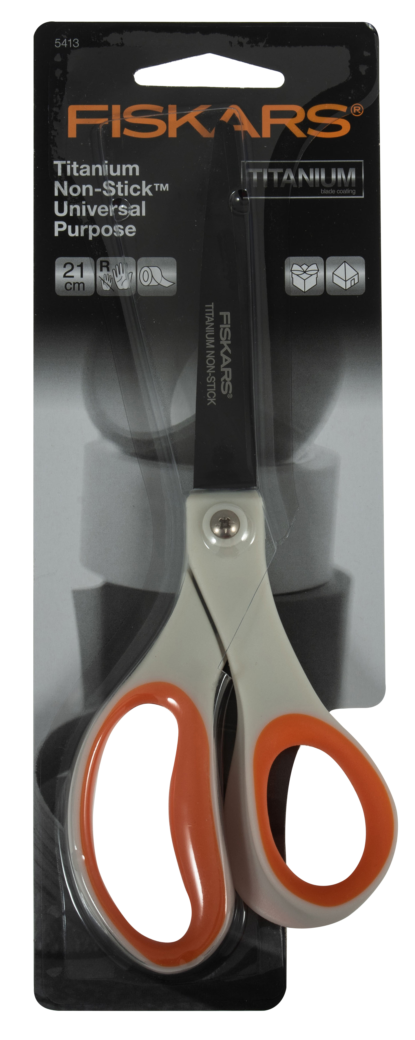 FISKARS TITANIUM NON-STICK UNIVERSAL SCISSORS - 21CM