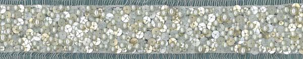 FRENCH BEADED SEQUIN EDGING - IVORY