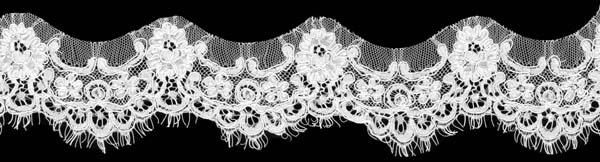CORDED BEADED SEQUIN EDGING - IVORY