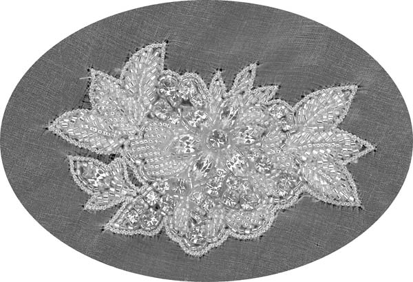 CRYSTAL BEADED MOTIF (SOLD SINGULARLY) - SIL